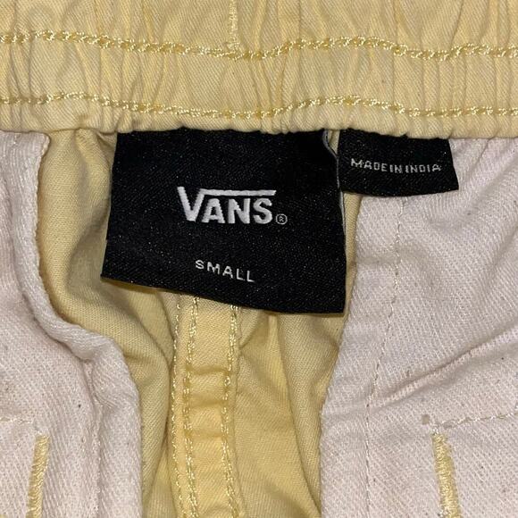 Vans Primary Volley II Yellow Drawstring Cotton Shorts Size Small - Picture 4 of 4